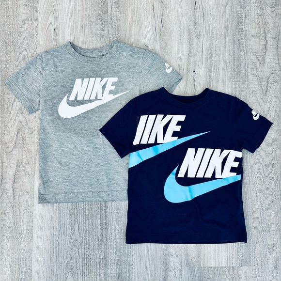 Nike Other - Nike Kids Swoosh Gray and Blue Cotton T-Shirts 4T